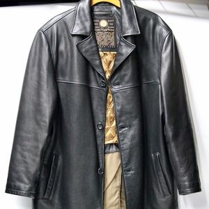 Men Andrew Marc New York First Class Black Leather